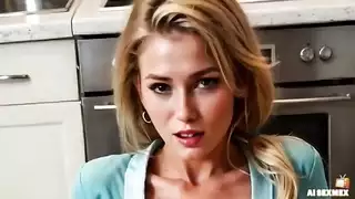 الربيبة تدك فرج زوجة الأب على طاولة المطبخ جنس قوي